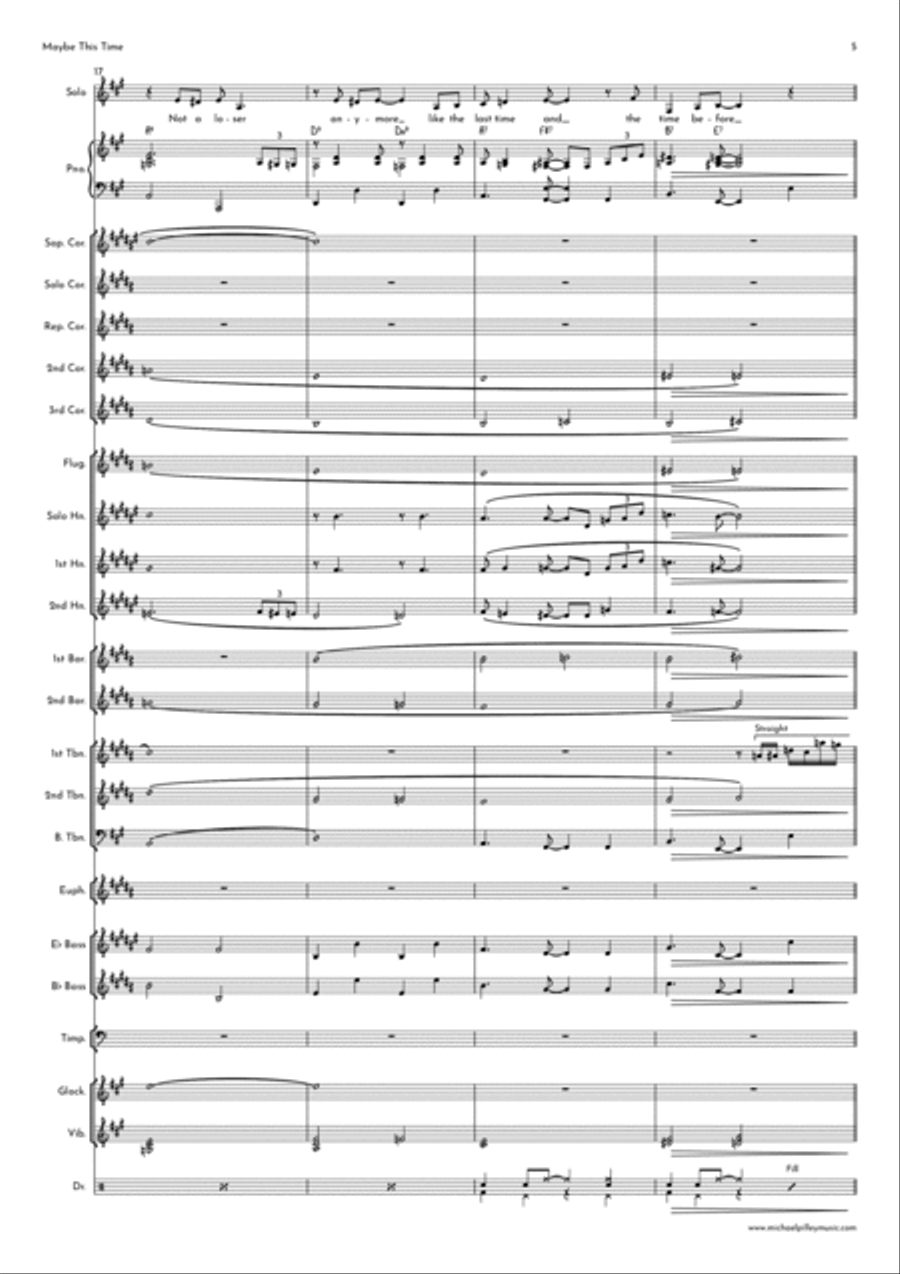 Maybe This Time Brass Band scores gallery preview page 6