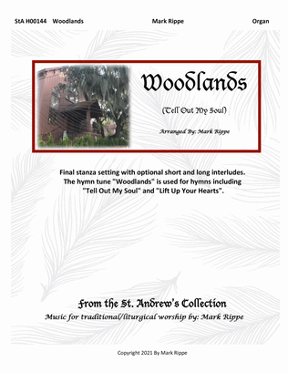 Book cover for Woodlands (Tell Out My Soul)