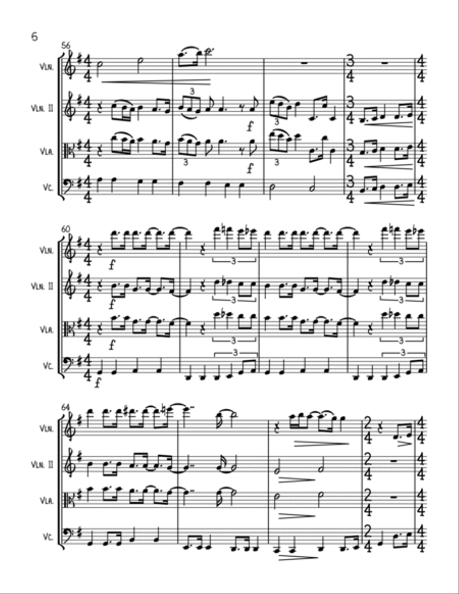 All You Need Is Love String Trio scores gallery preview page 6