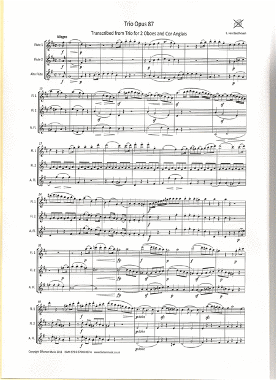 Trio Opus 87 Trio Opus 87 Flute Trio scores gallery preview page 2