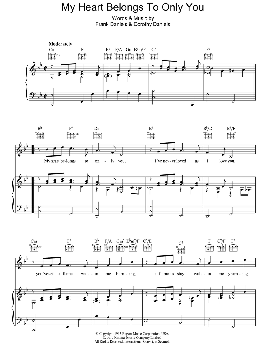 My Heart Belongs To Only You Guitar scores gallery preview page 1