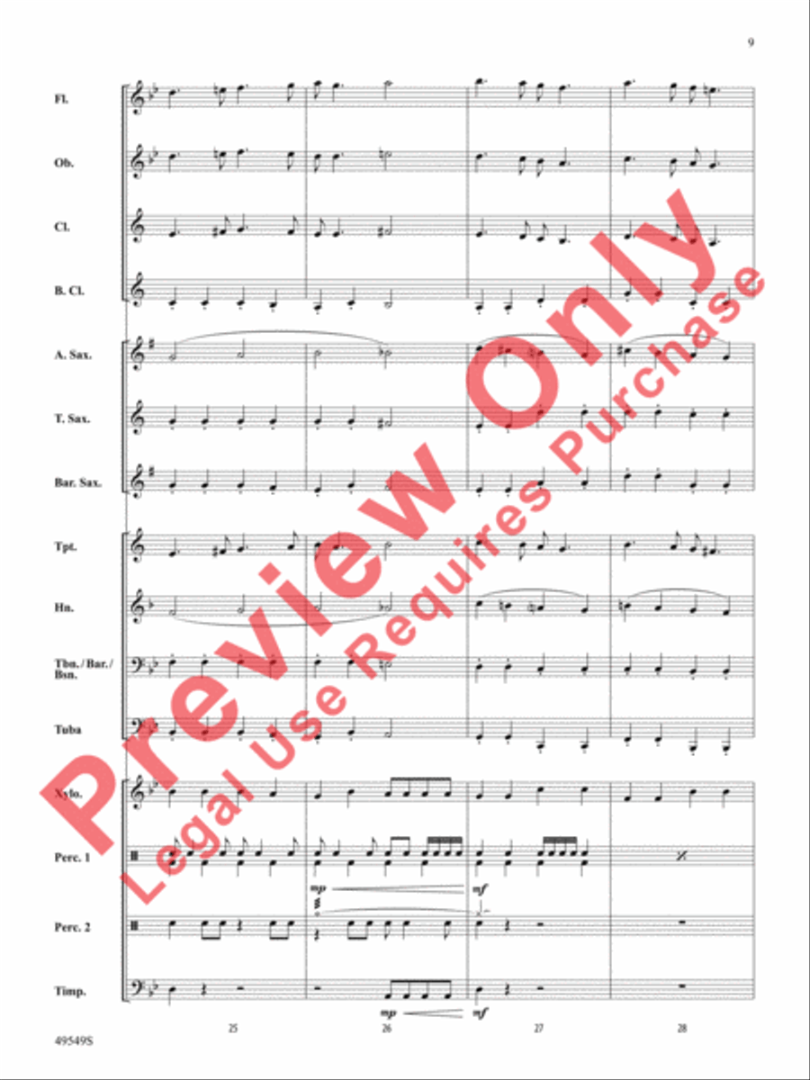 The Dreaded Devious Diabolical Dotted Dragon Concert Band scores gallery preview page 10