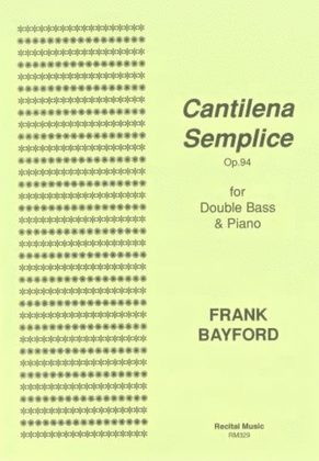 Cantilena Semplice Op 94 Db/Pno
