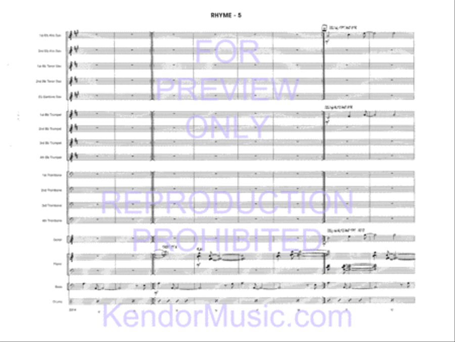 Rhyme (Full Score) Jazz Ensemble scores gallery preview page 7
