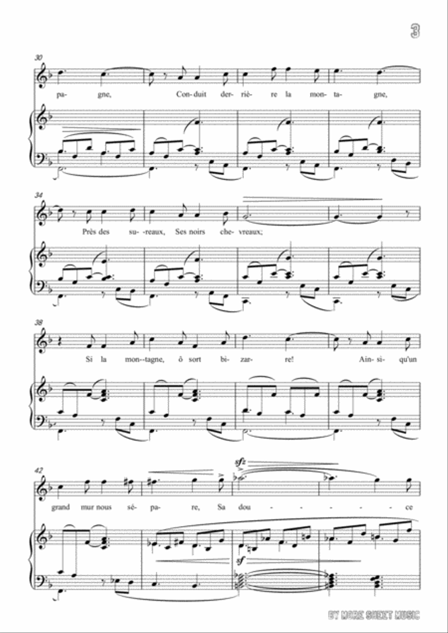 Berlioz-Le jeune pâtre breton in F Major,for voice and piano Voice Solo scores gallery preview page 5