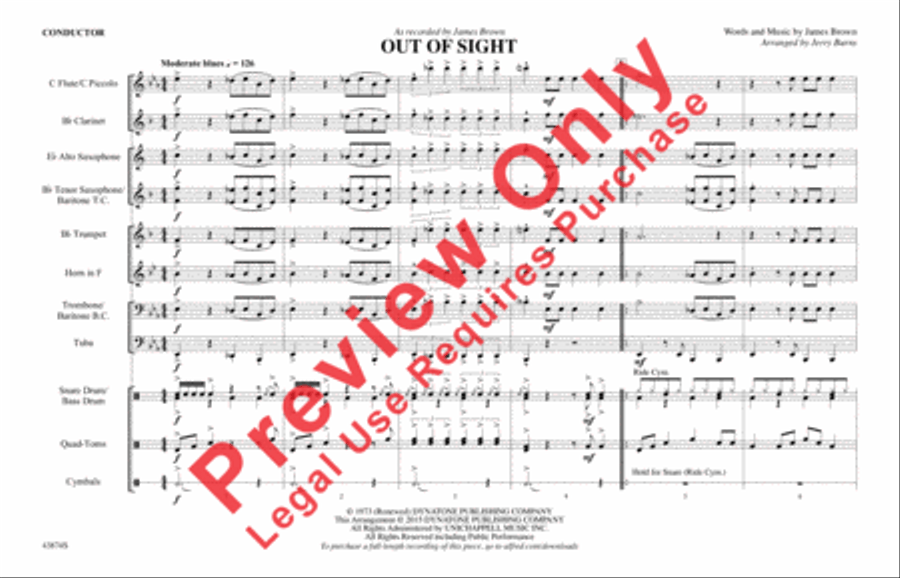 Out of Sight Out of Sight Marching Band scores gallery preview page 2
