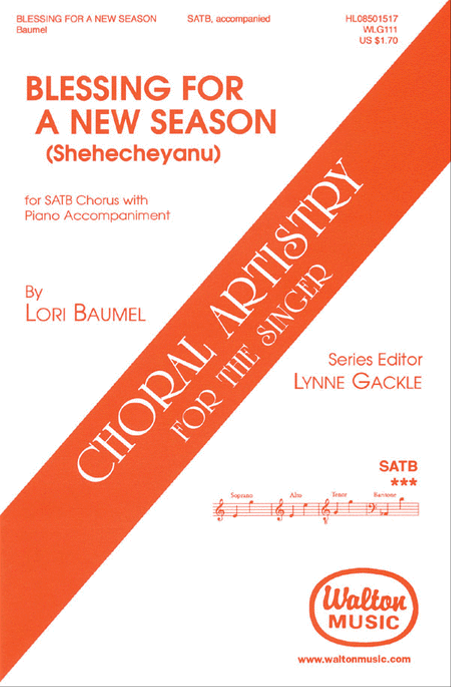 Blessing for a New Season (Shehecheyanu) 4-Part scores gallery preview page 1