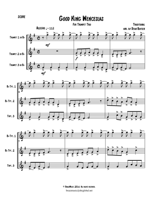 Good King Wenceslas - for Trumpet Trio