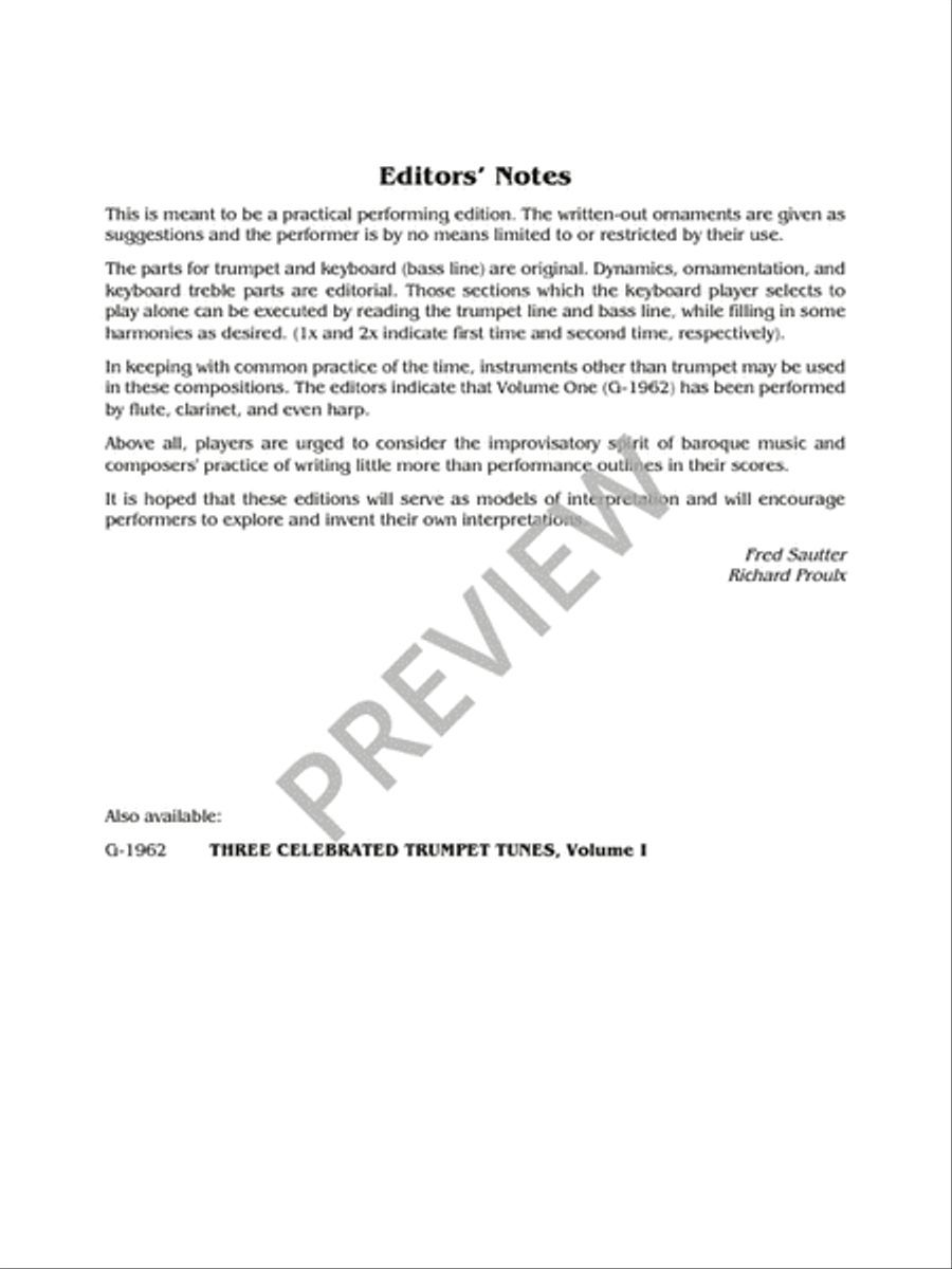 Three Celebrated Trumpet Tunes - Volume 2 C Trumpet scores gallery preview page 4