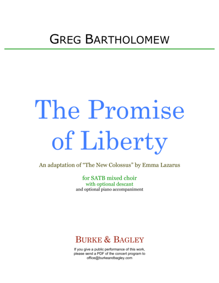 The Promise of Liberty (SATB) image number null