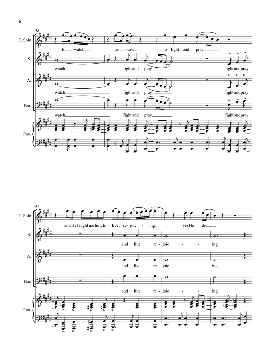 Oh Happy Day 4-Part scores gallery preview page 6