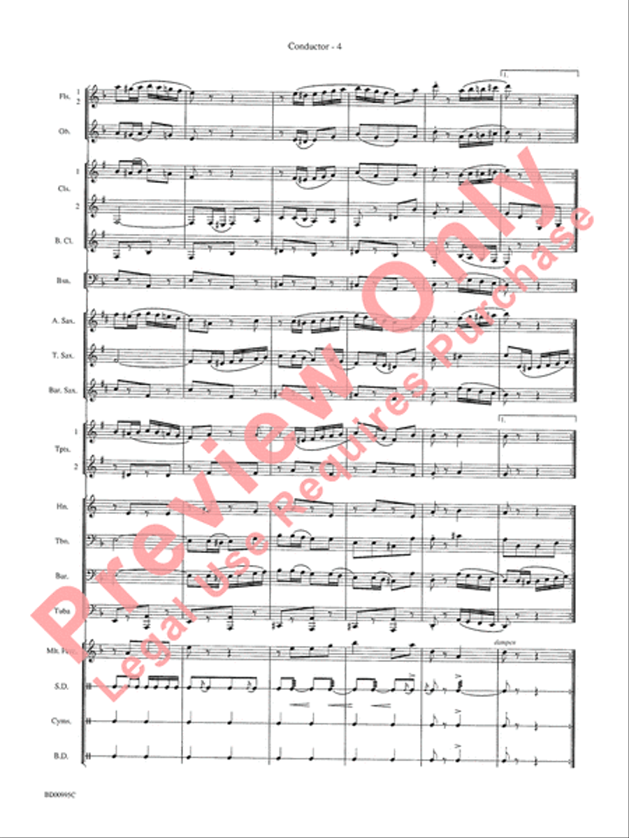 Rolling Thunder (Concert March) Concert Band scores gallery preview page 7