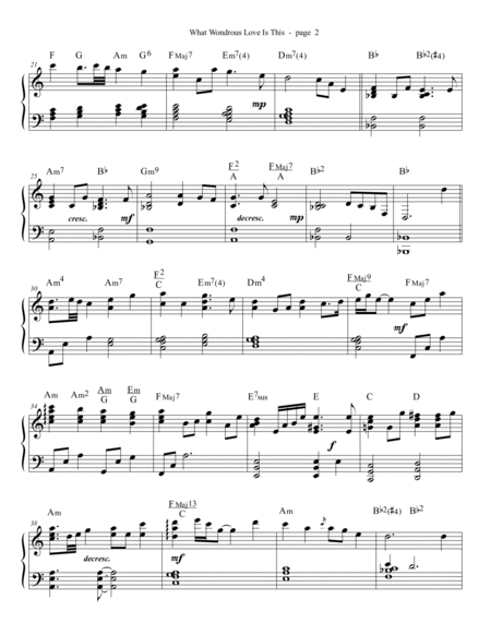 What Wondrous Love Is This - Celtic arr. for solo piano image number null
