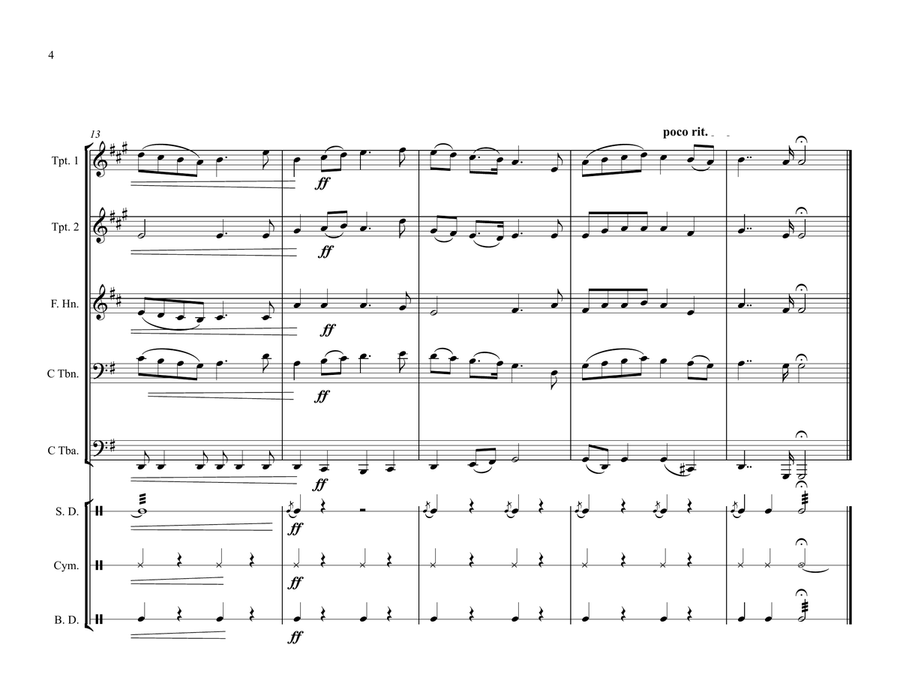 Iranian National Anthem (''Sorood-e Melli-e Jomhoori-e Esiami'') for Brass Quintet & Percussion Brass Quintet scores gallery preview page 4