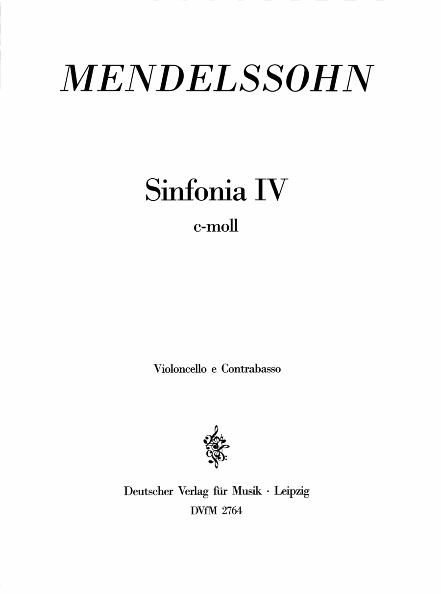 Sinfonia IV in C minor MWV N 4