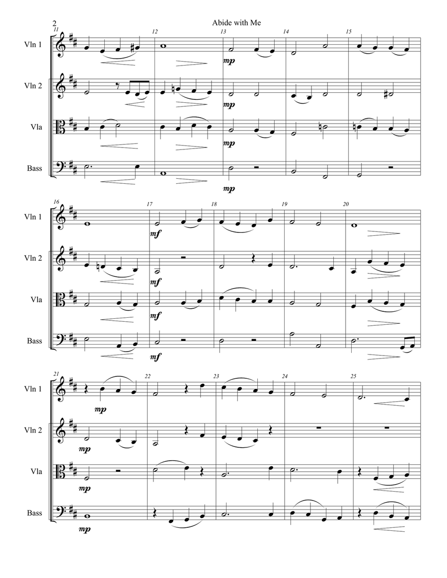 Abide with Me (Strings) String Orchestra scores gallery preview page 5