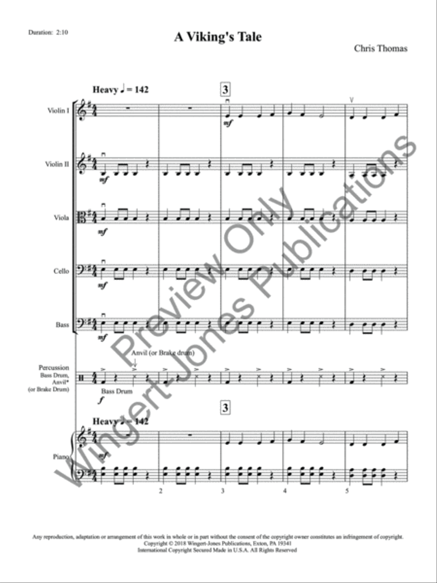 A Viking's Tale A Viking's Tale String Orchestra scores gallery preview page 4