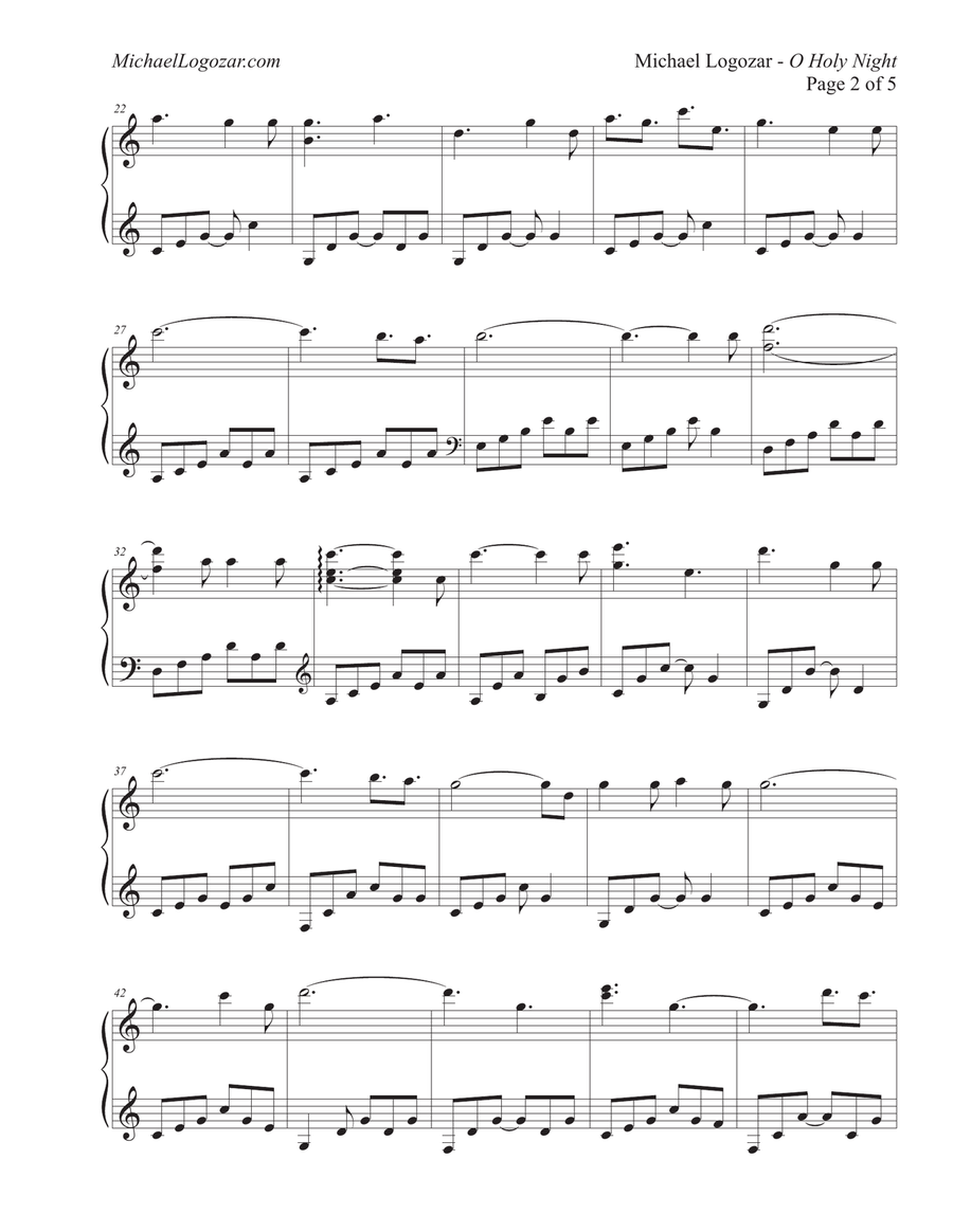 O Holy Night O Holy Night Piano Solo scores gallery preview page 2