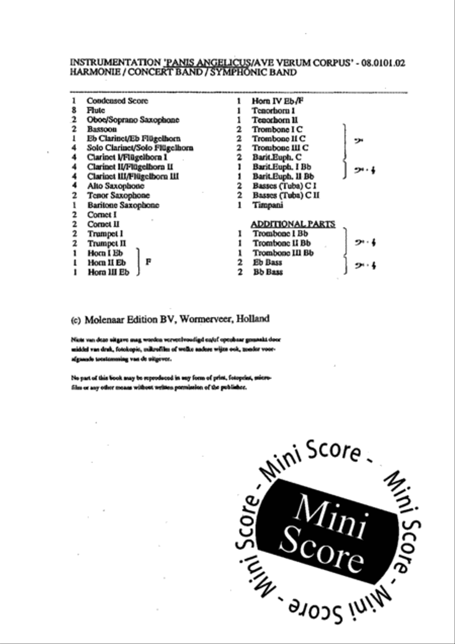 Ave Verum Corpus / Panis Angelicus 4-Part scores gallery preview page 4