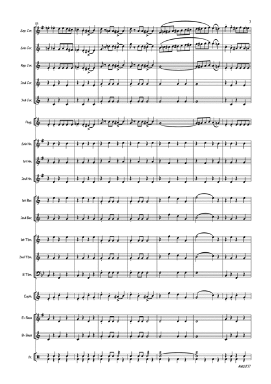 Thunder & Blazes (Entry of the Gladiators) - Brass Band March Brass Band scores gallery preview page 5