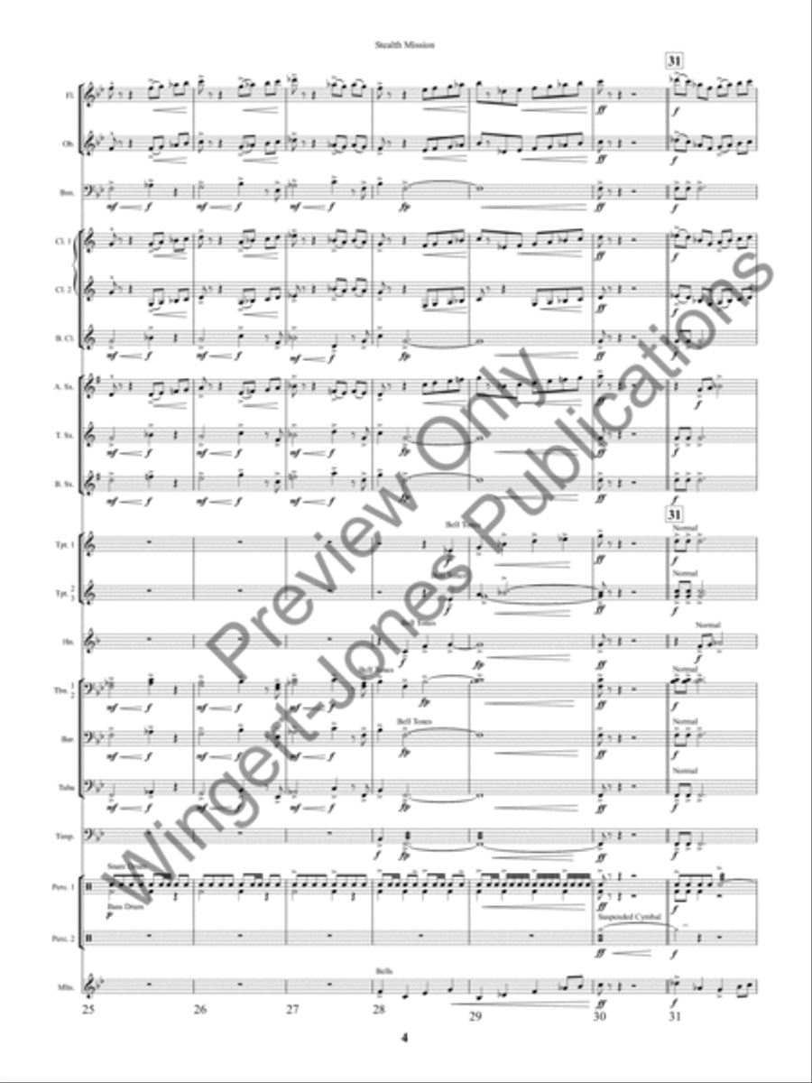 Stealth Mission Stealth Mission Concert Band scores gallery preview page 7