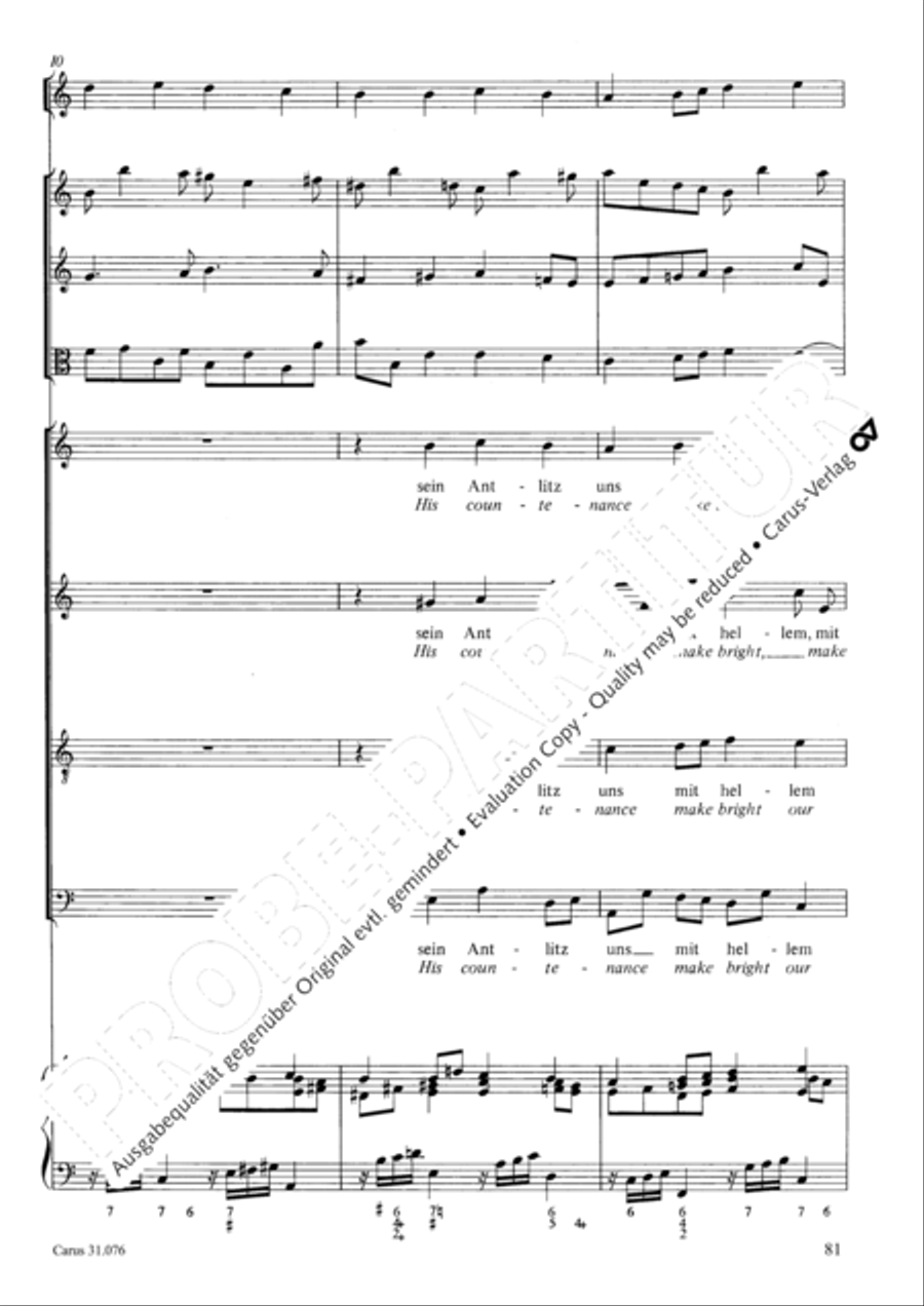 The heavens are telling the Father's glory (Die Himmel erzahlen die Ehre Gottes) 4-Part scores gallery preview page 82