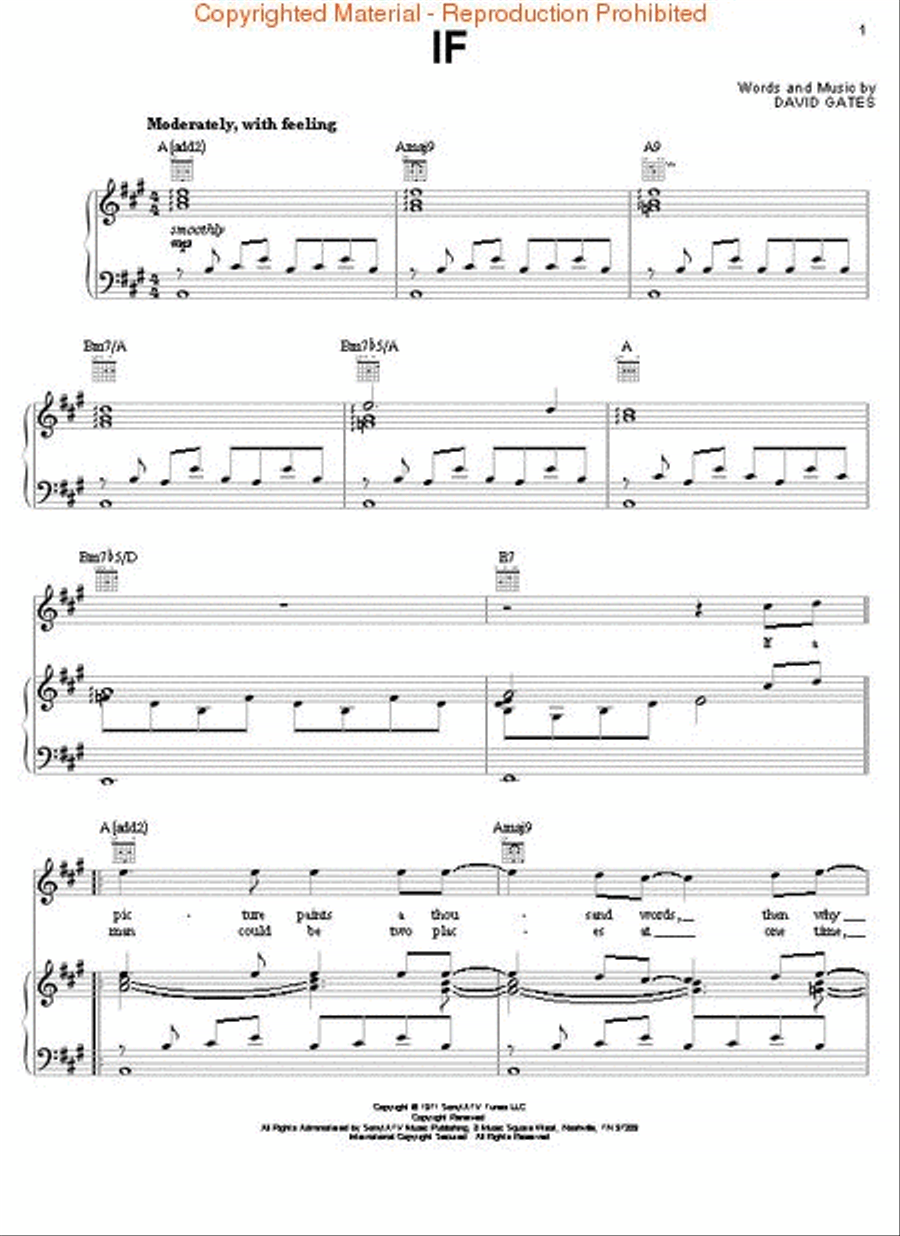 Bread – Greatest Hits Piano, Vocal, Guitar scores gallery preview page 2