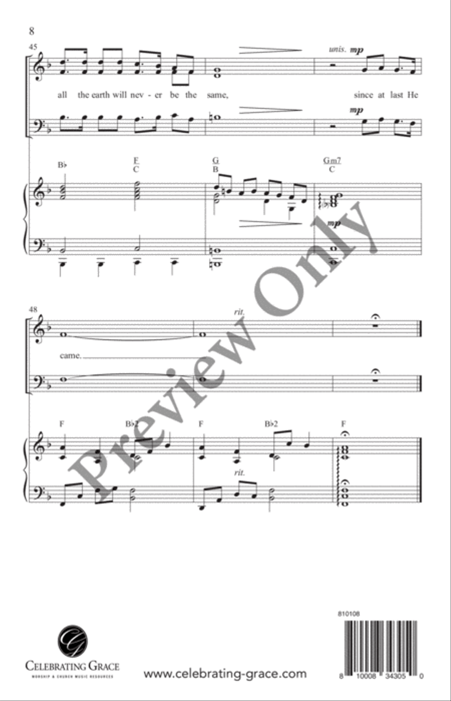 Since At Last He Came 4-Part scores gallery preview page 8