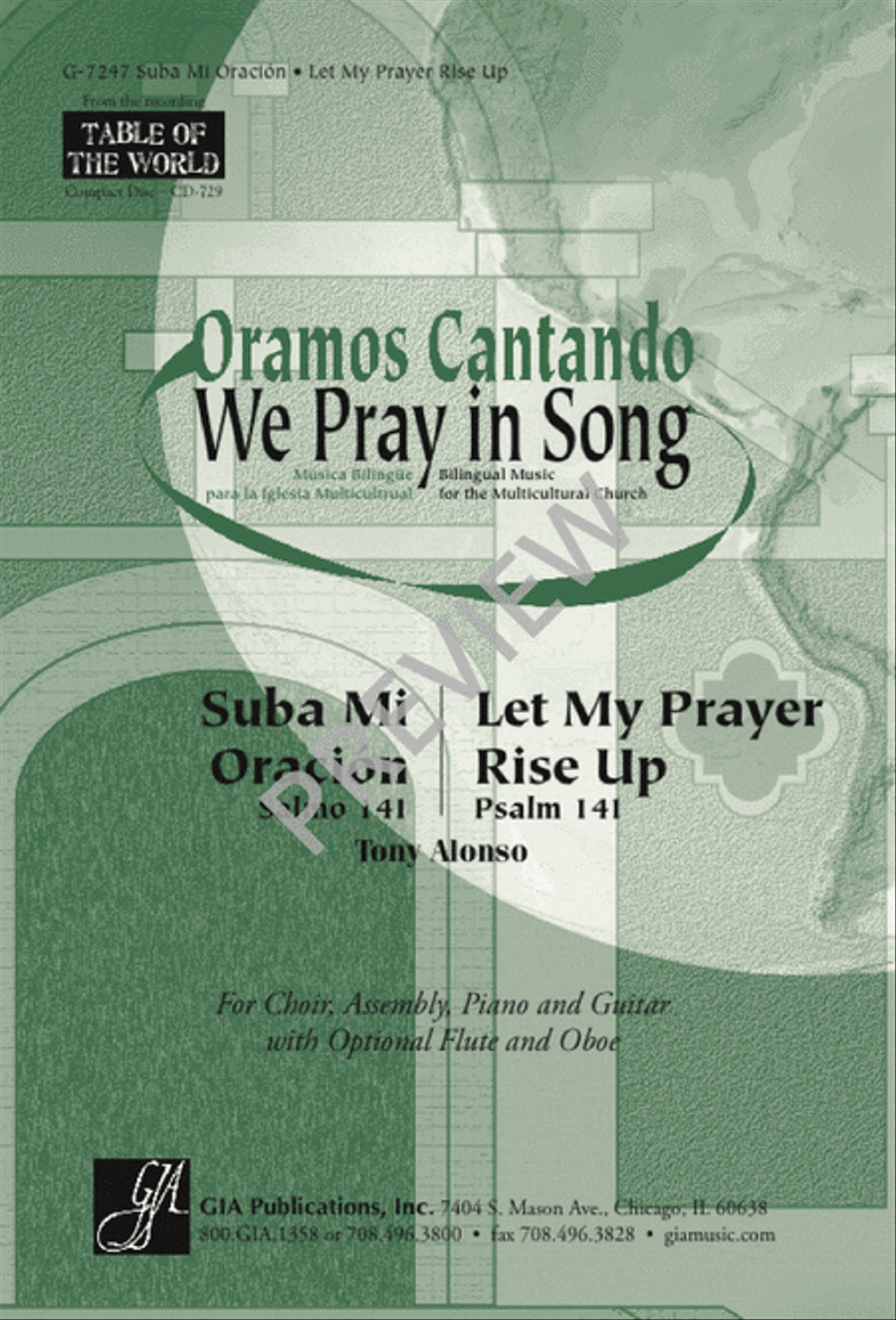 Suba Mi Oración / Let My Prayer Rise Up 4-Part scores gallery preview page 1