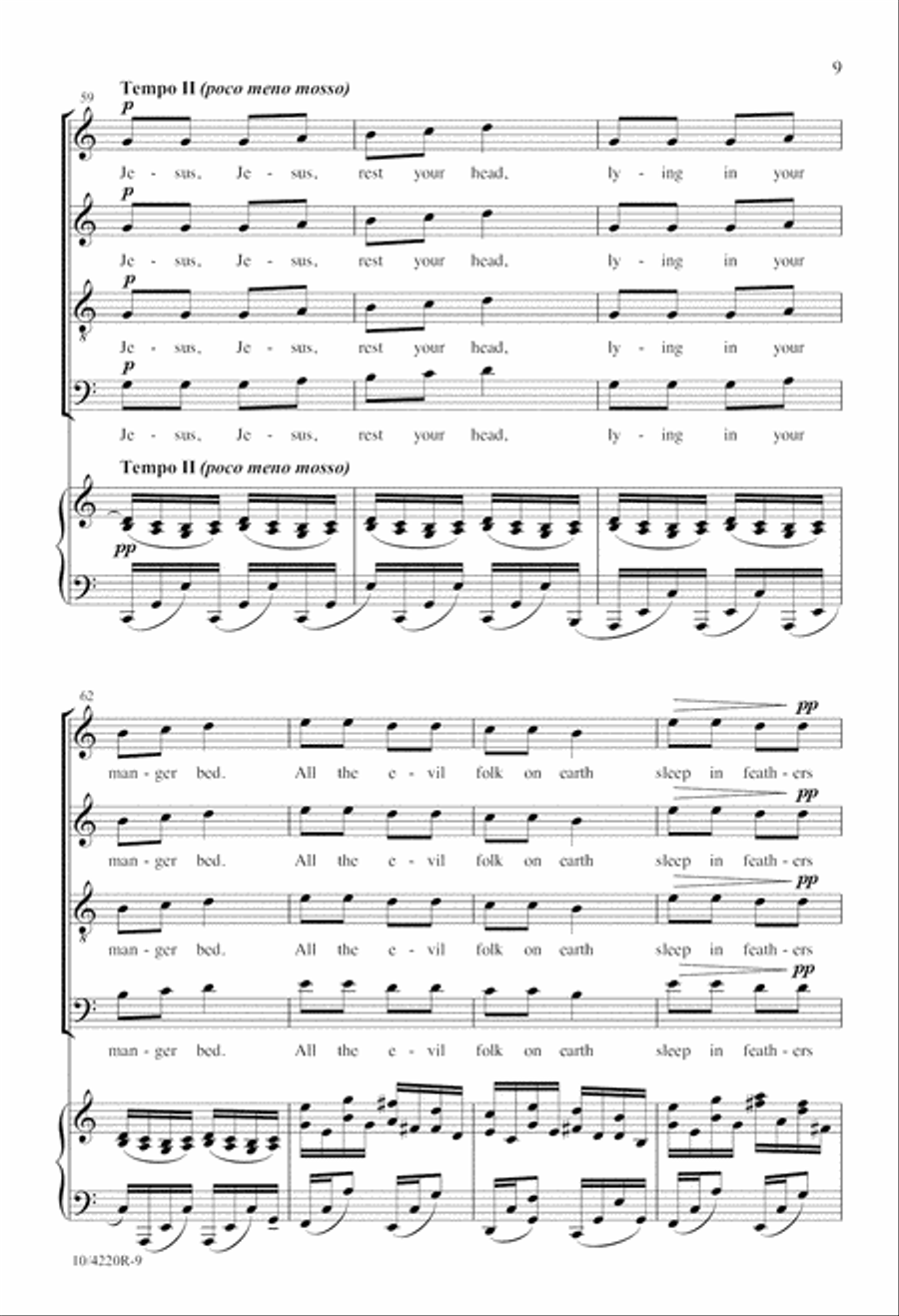 Jesus, Jesus, Rest Your Head Divisi scores gallery preview page 9
