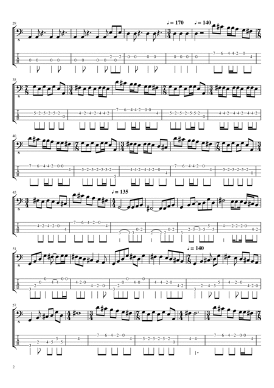 Cygnus X-1 Book Ii: Hemispheres Guitar Tablature scores gallery preview page 2