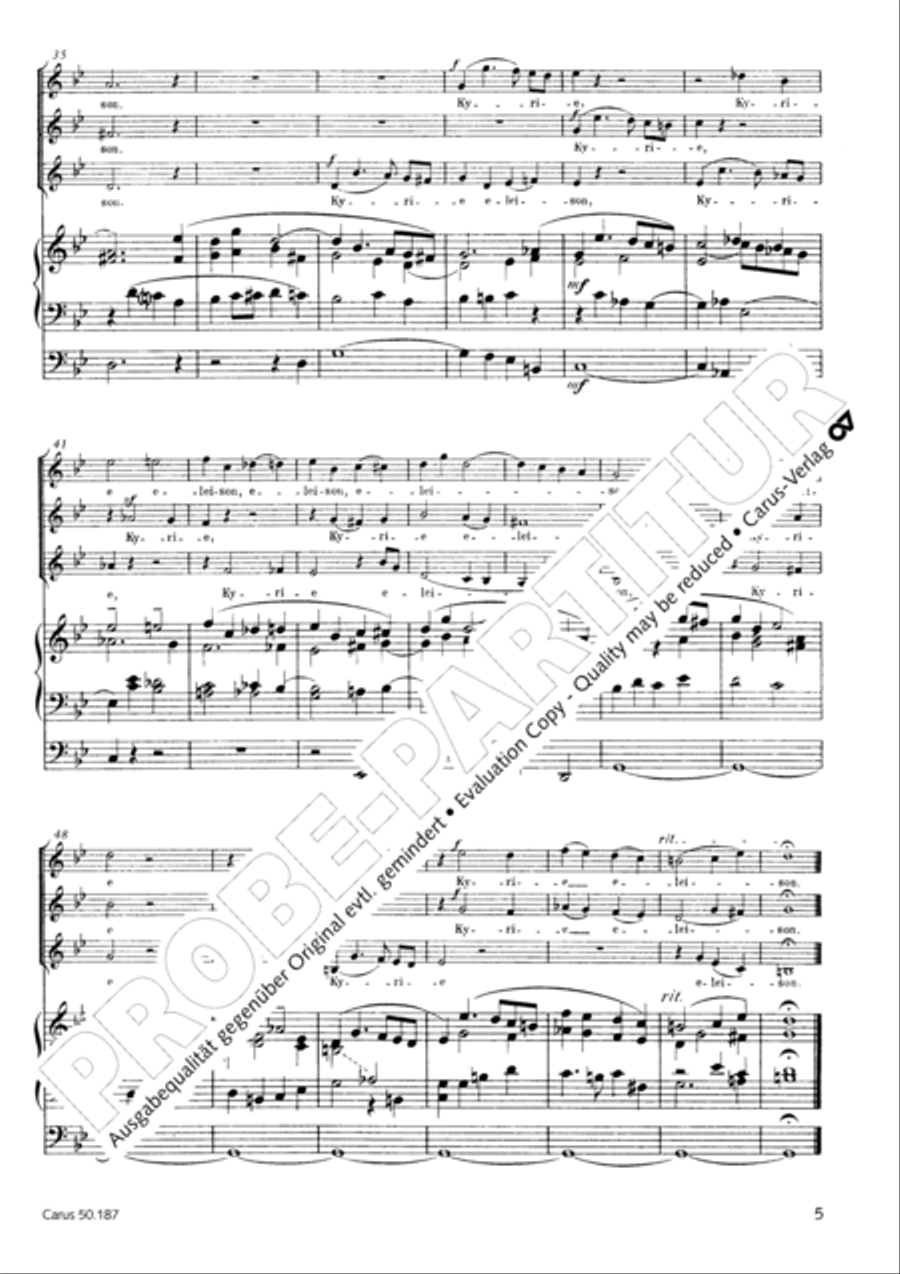 Mass in g minor SSA scores gallery preview page 6