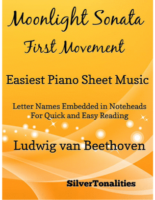 Book cover for Moonlight Sonata First Movement Easiest Piano Sheet Music