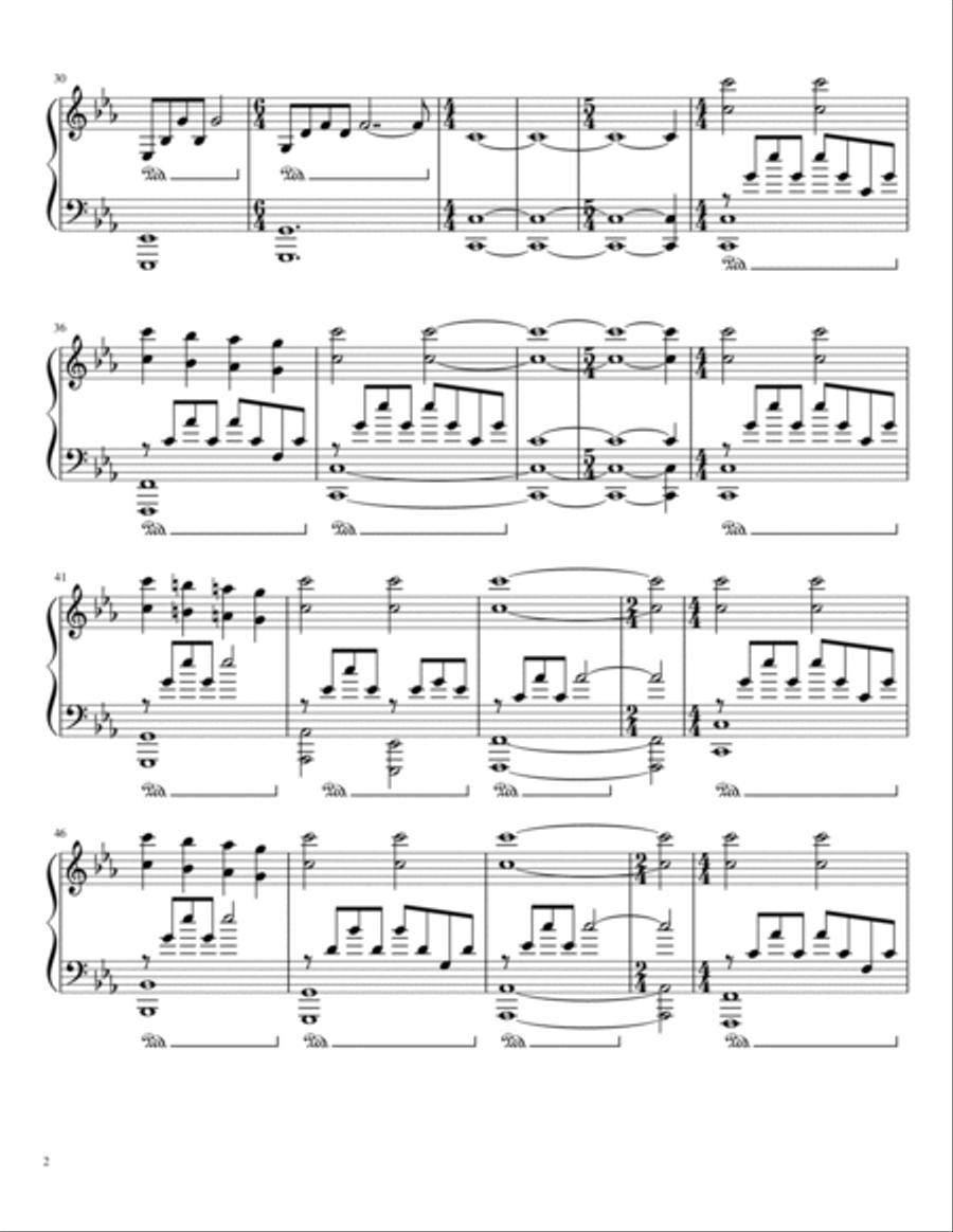 Light Of The Seven Piano Solo scores gallery preview page 2