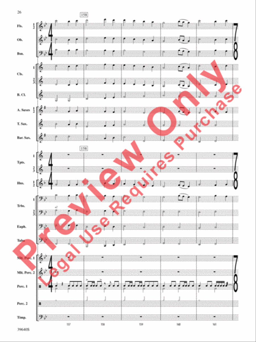Ancient Carol Variants Concert Band scores gallery preview page 27