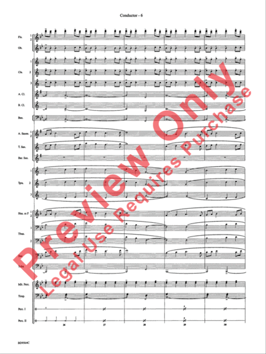Where the Black Hawk Soars Concert Band scores gallery preview page 9