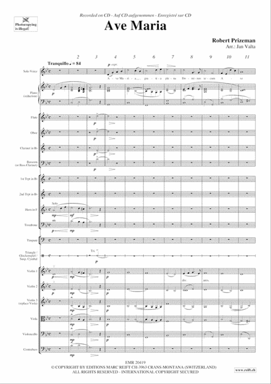 Ave Maria Ave Maria Orchestra scores gallery preview page 4