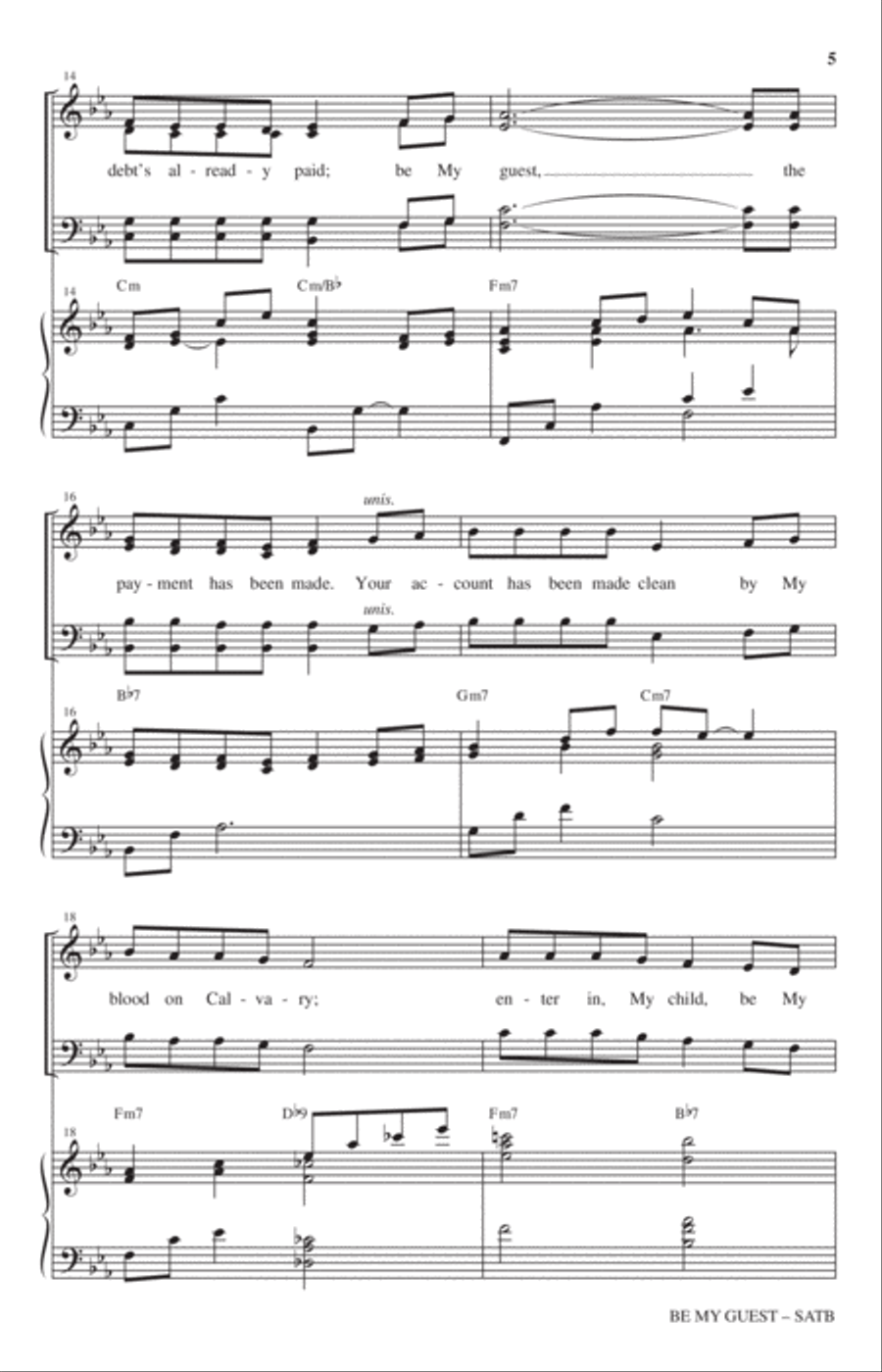 Be My Guest 4-Part scores gallery preview page 3