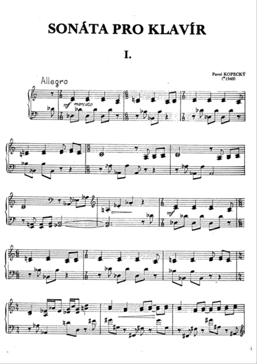 SONATA for Piano Piano Solo scores gallery preview page 2