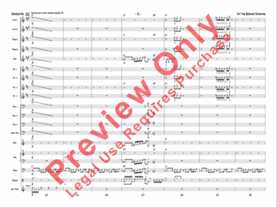 Hit the Ground Running (score only) Jazz Ensemble scores gallery preview page 24