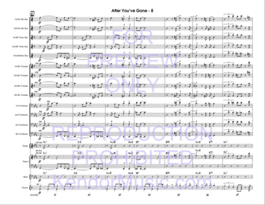 After You've Gone Jazz Ensemble scores gallery preview page 9