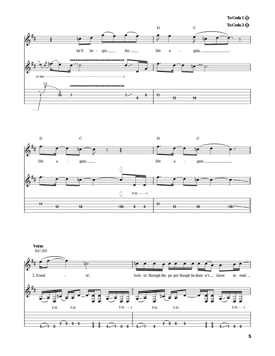 Even Flow Acoustic Guitar scores gallery preview page 5