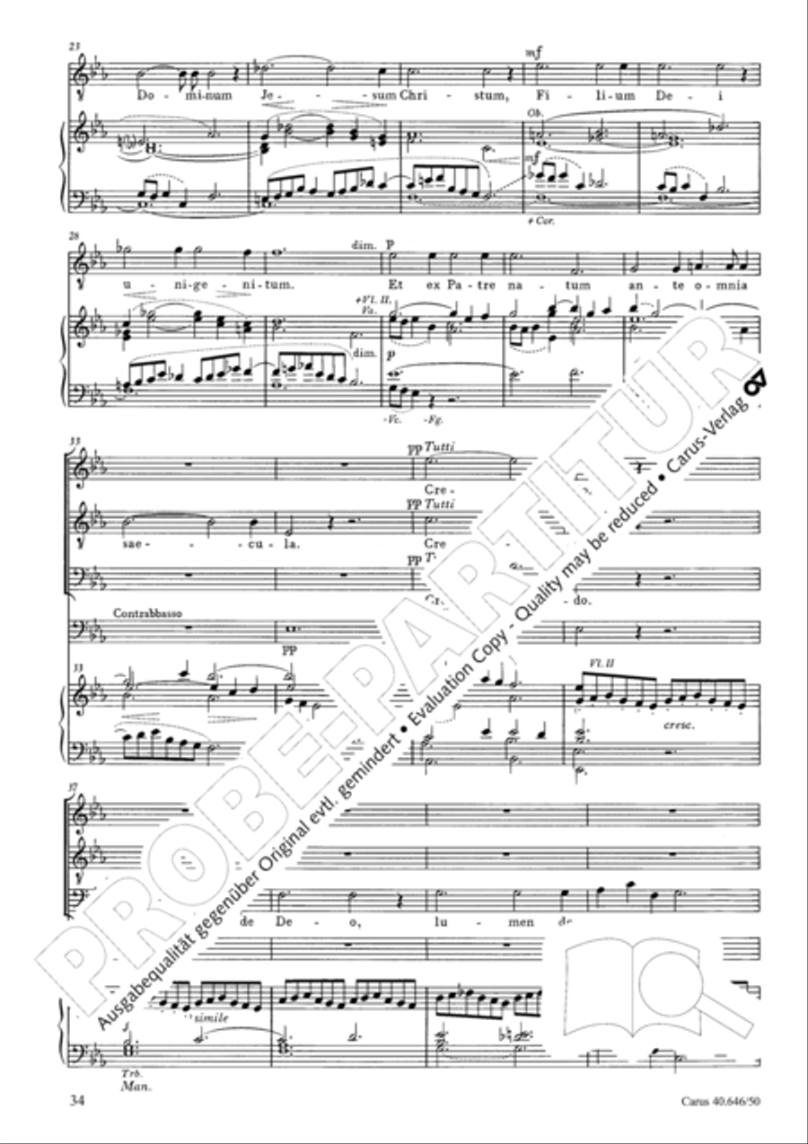 Mass in A major STB scores gallery preview page 36