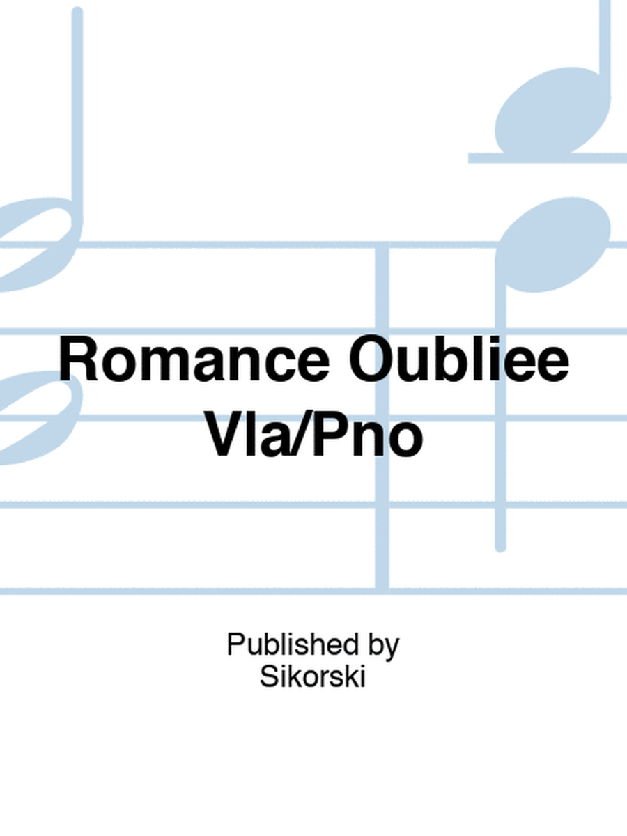 Romance Oubliee Vla/Pno