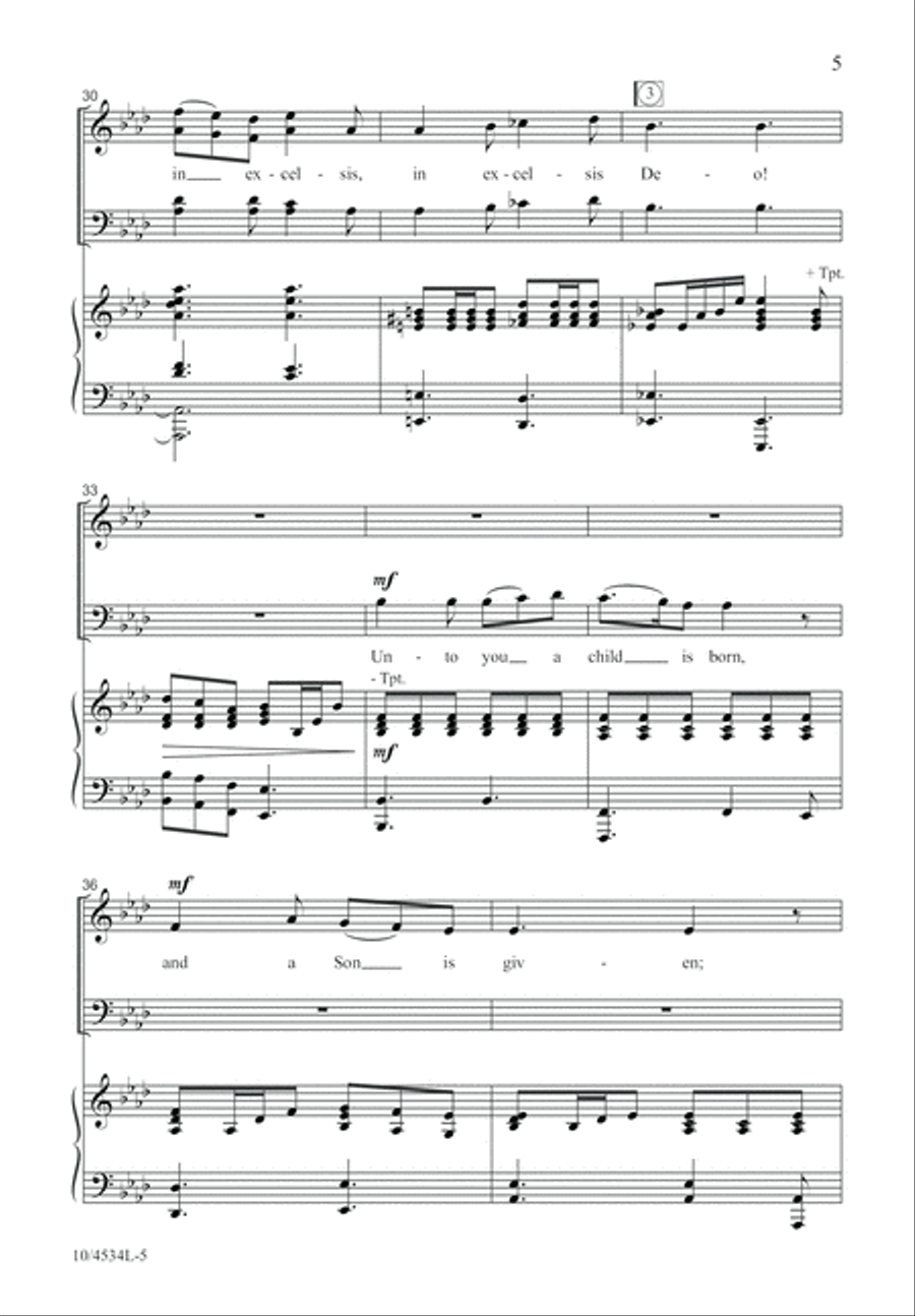 Gloria! Gloria! 4-Part scores gallery preview page 6