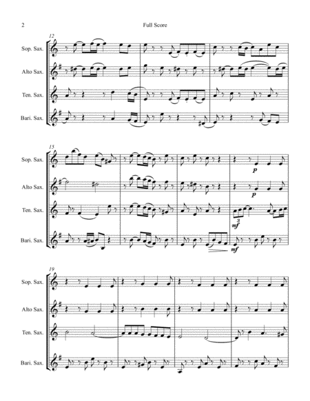 La Cumparsita (SATB Sax Quartet) image number null