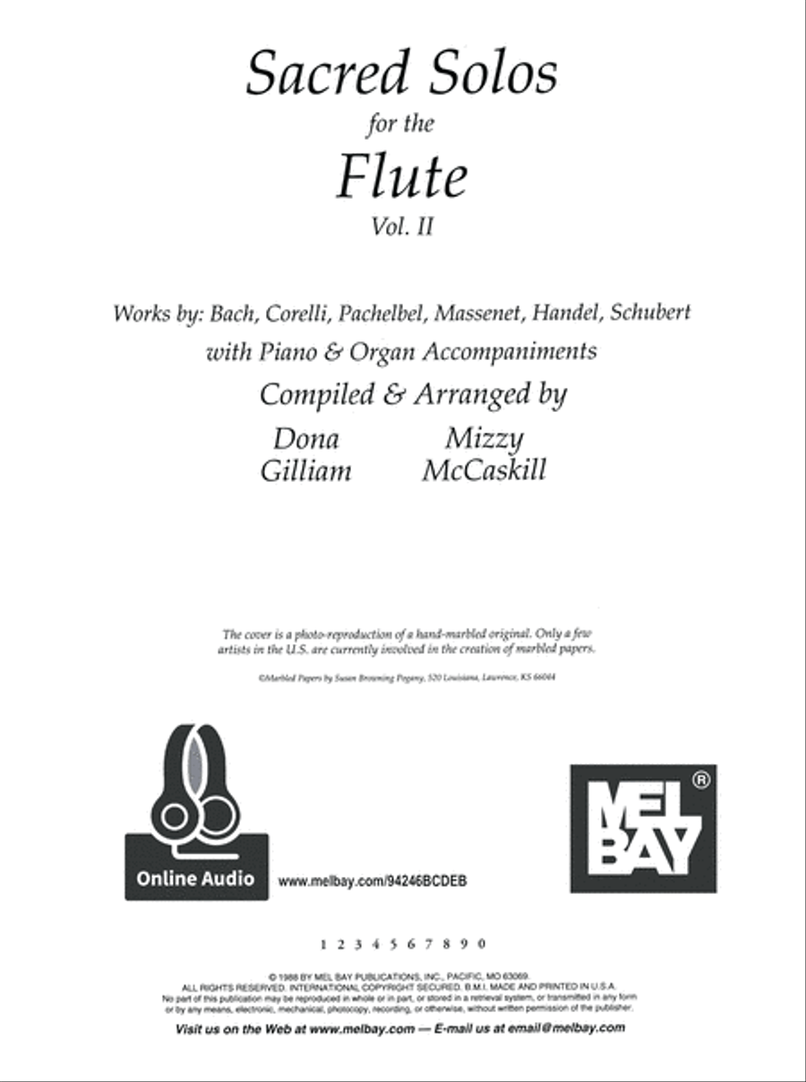 Sacred Solos for the Flute Volume II Oboe scores gallery preview page 2
