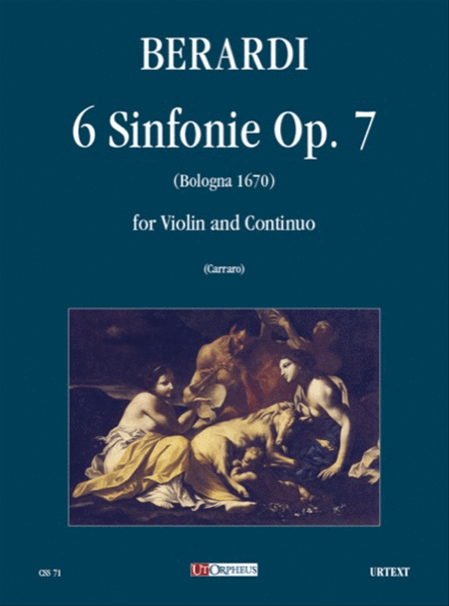 6 Sinfonie Op. 7 (Bologna 1670) for Violin and Continuo Violin scores gallery preview page 1