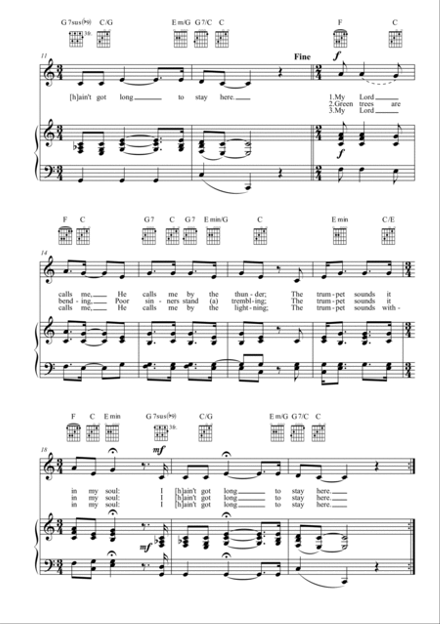 Steal Away Piano, Vocal scores gallery preview page 2