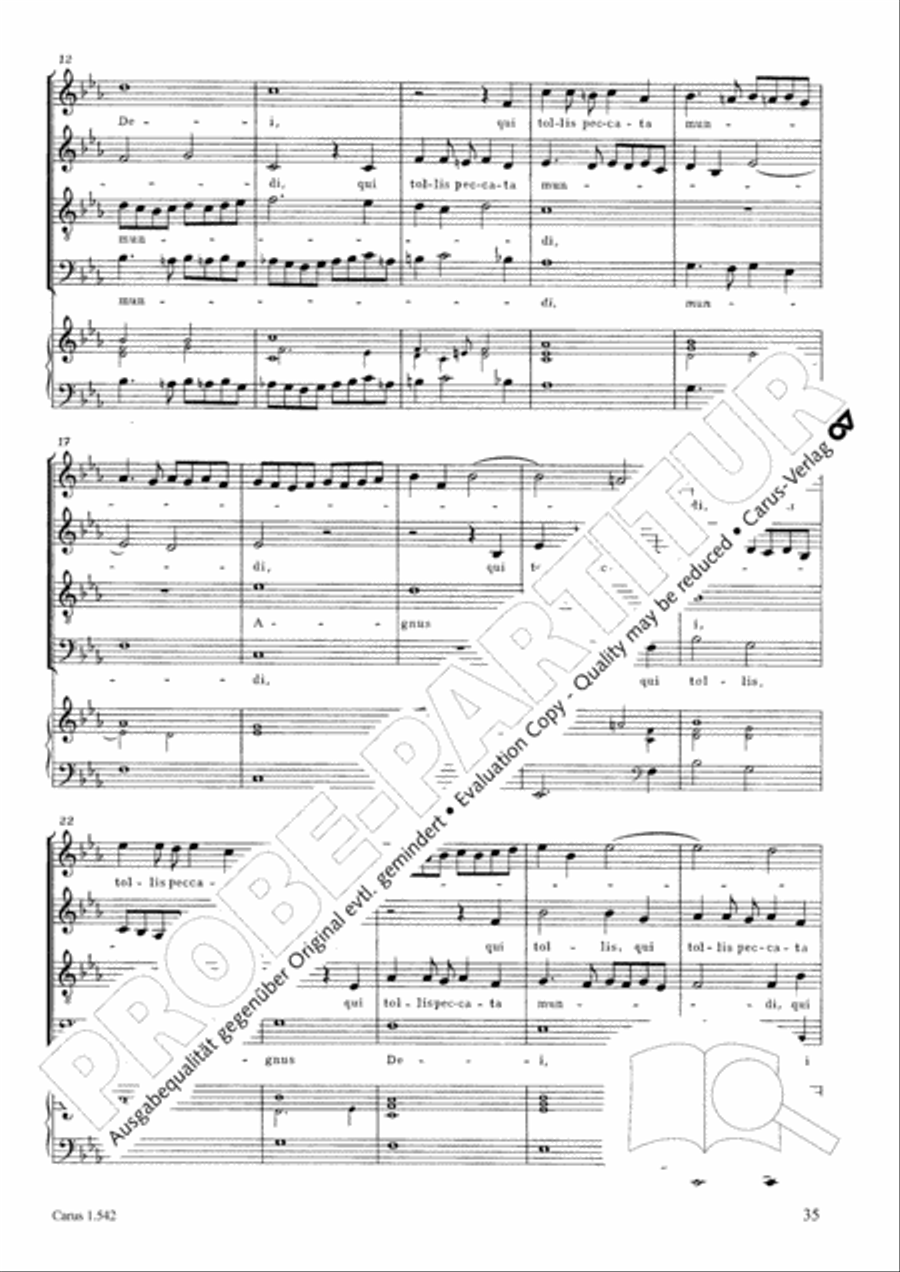 Messa a quattro voci da cappella 4-Part scores gallery preview page 36
